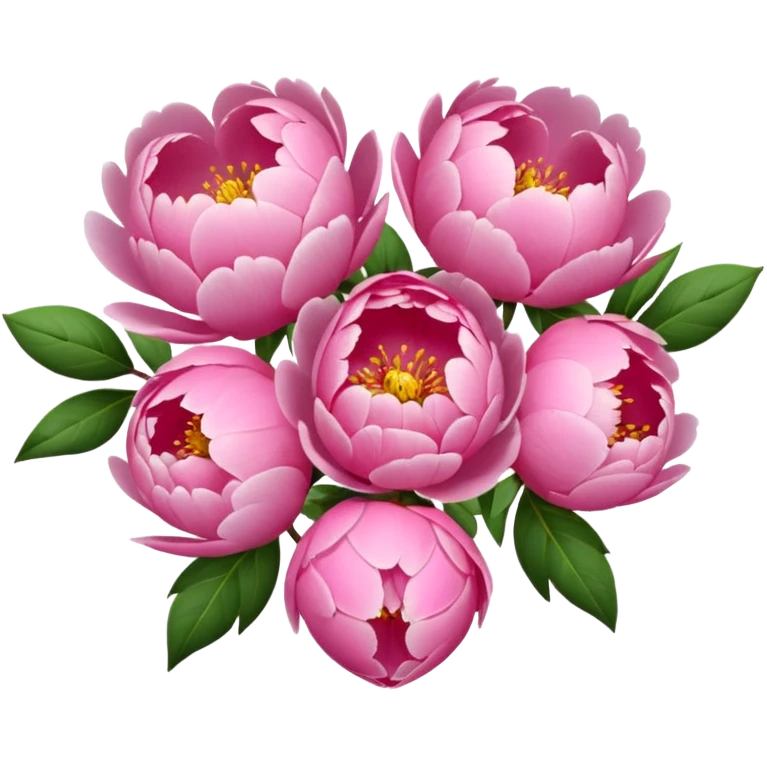 A heart of peonies emoji