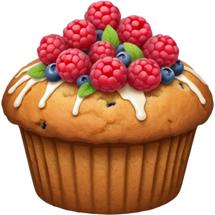 muffin with fruits emoji