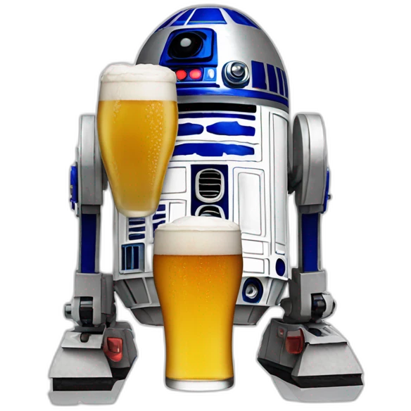 R2d2 With a beer emoji