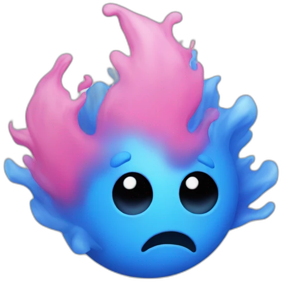 Fiery Blue Pink emoji
