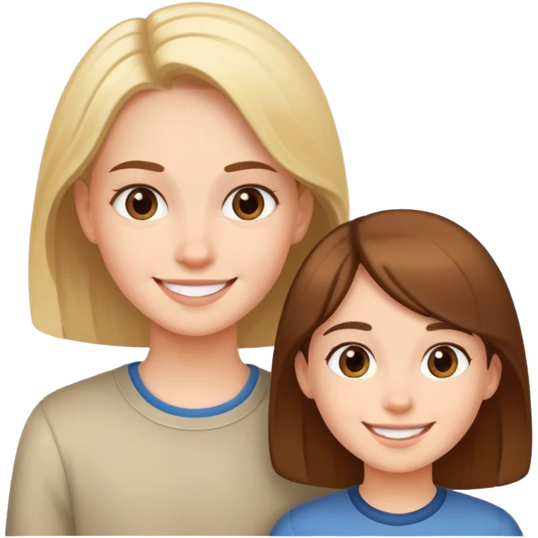 smiling girl with boy indoors emoji