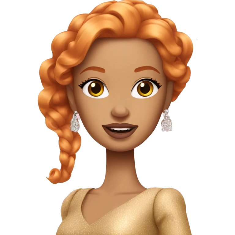 glamorous ginger barbie  emoji