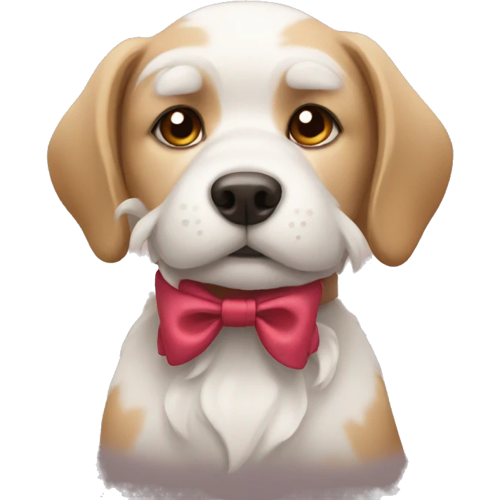 Dog with a bow emoji
