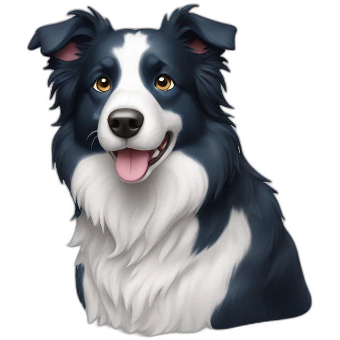 Border collie blue emoji