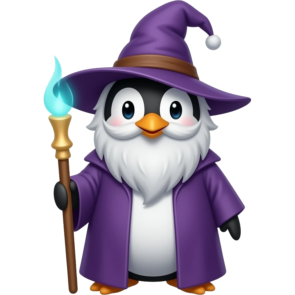 Penguin Wizard emoji
