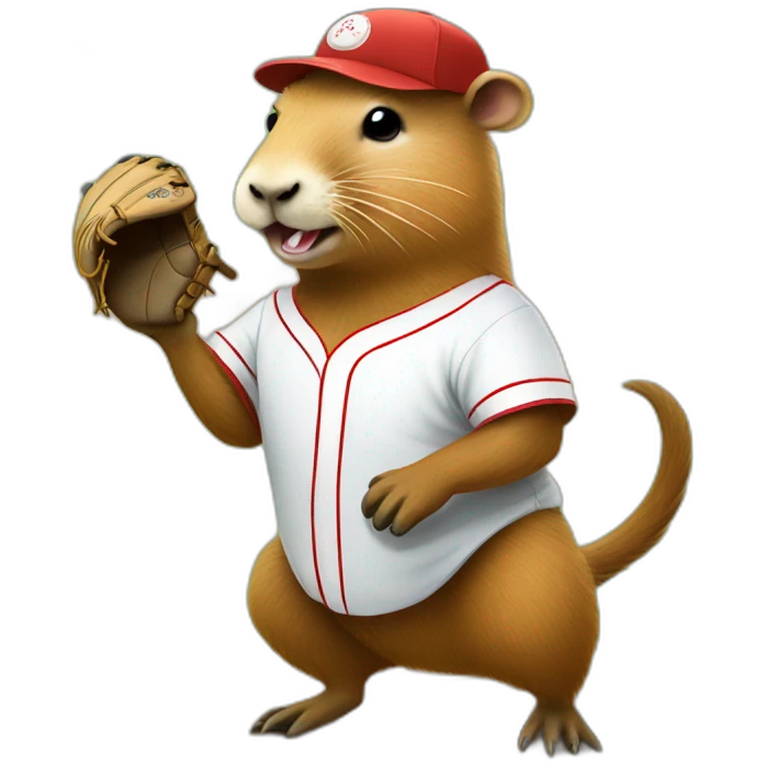capybara playing baseball emoji