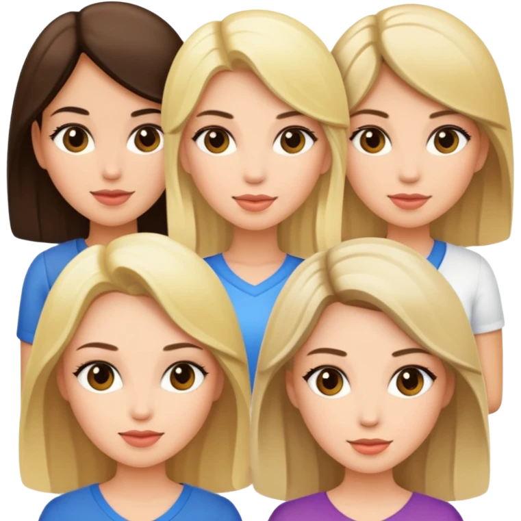 Blonde and brunette  emoji