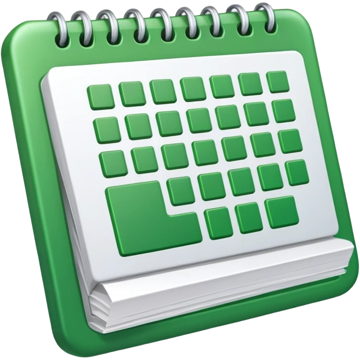 hoja de cálculo verde emoji