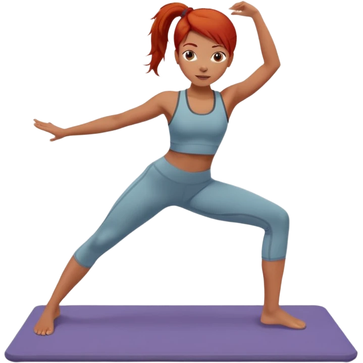 Pilates + red haired girl emoji