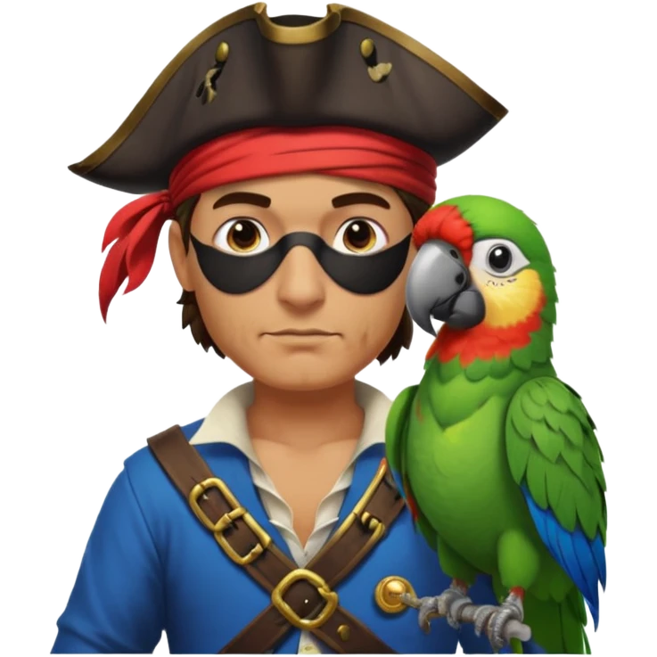 pirate and parrot emoji