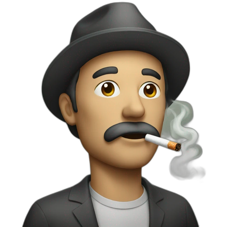 a man smoking emoji