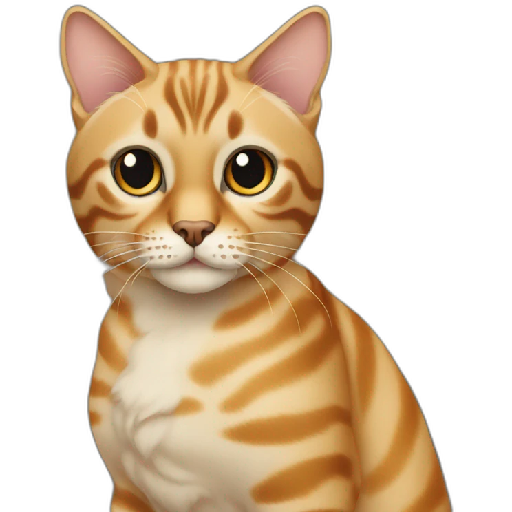 Curly-blonde-cat-bengal emoji