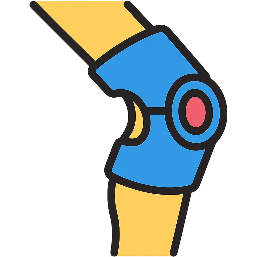 knee wearing a knee brace colored icon emoji
