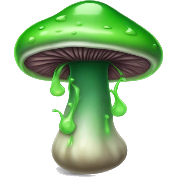 toxic green gooey slimey mushroom  emoji