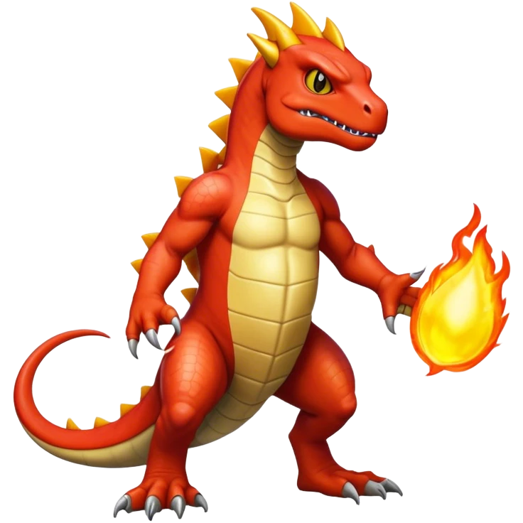  Cool Edgy Shiny Greymon-Charmeleon-Reptile full body emoji