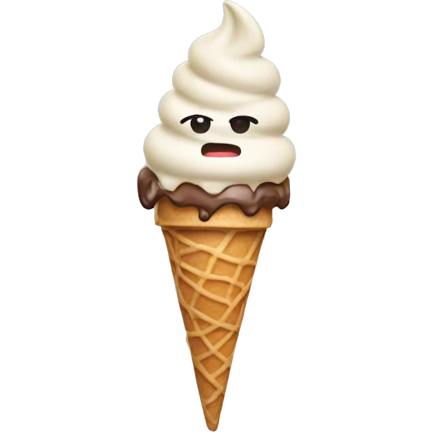 A leg that turns into an ice cream cone emoji