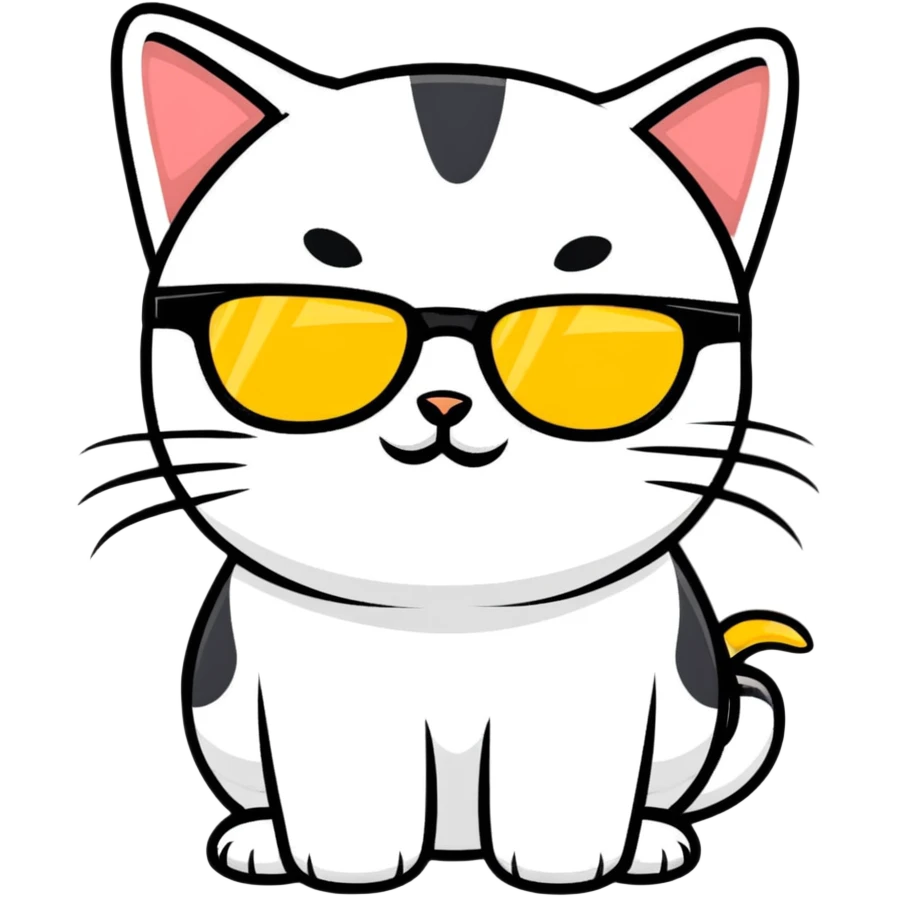 Cat with sunglasses emoji