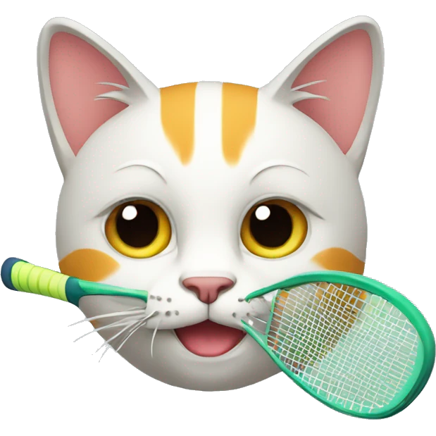 Cat with padel racket emoji
