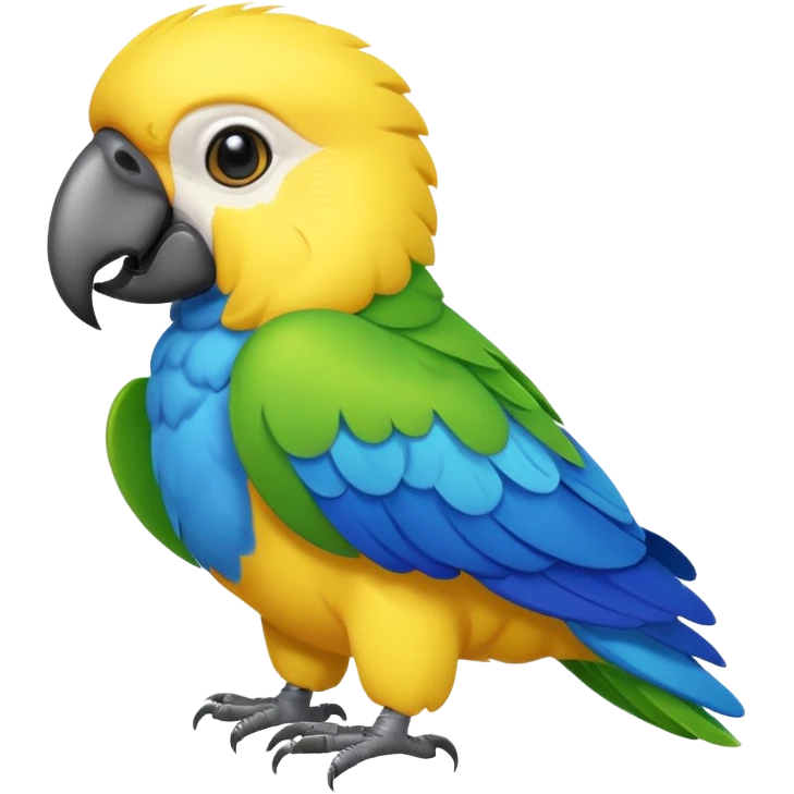 Pappagallo giallo e blu emoji