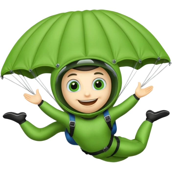 Skydiving parachute aliens emoji