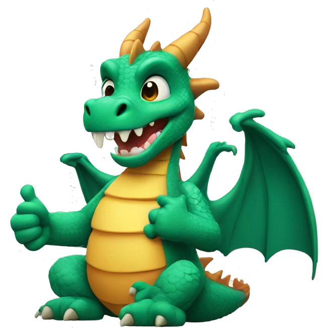 dragon doing thumbs up emoji