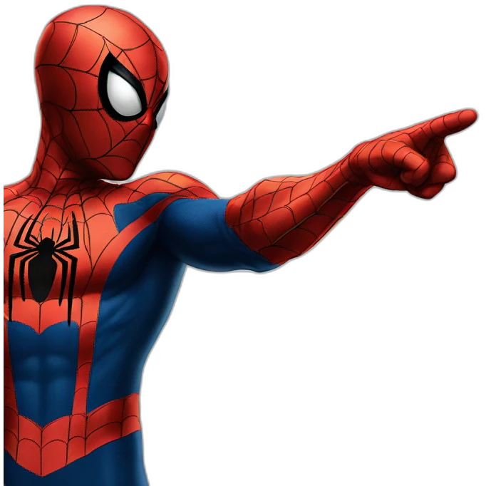 spiderman pointing fingers meme emoji