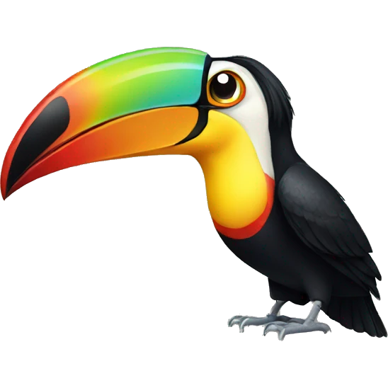 toucan bird with big eyes, right profile emoji