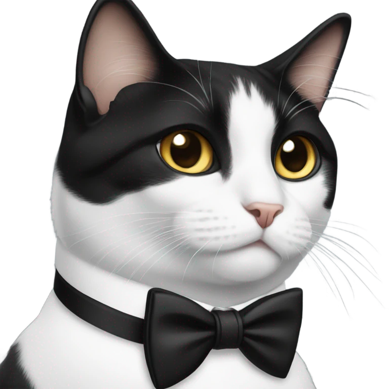 Tuxedo cat in a tuxedo emoji