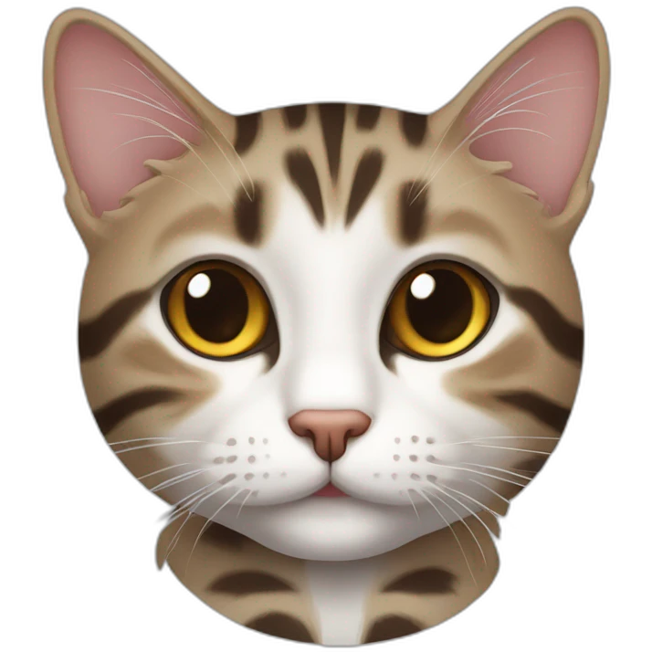 european cat with dark pinstripe tabby color emoji