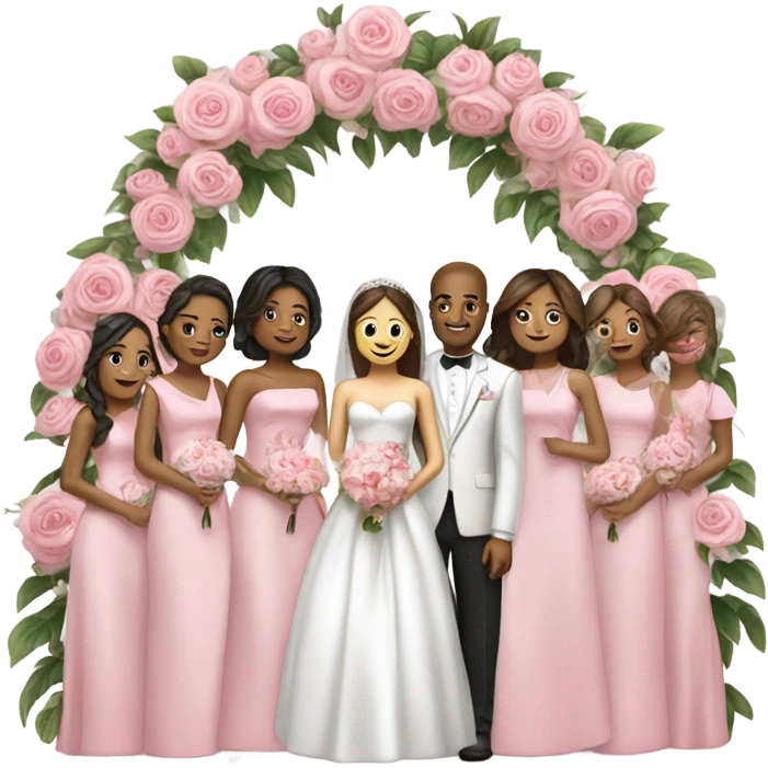 Pink western Vegas wedding emoji