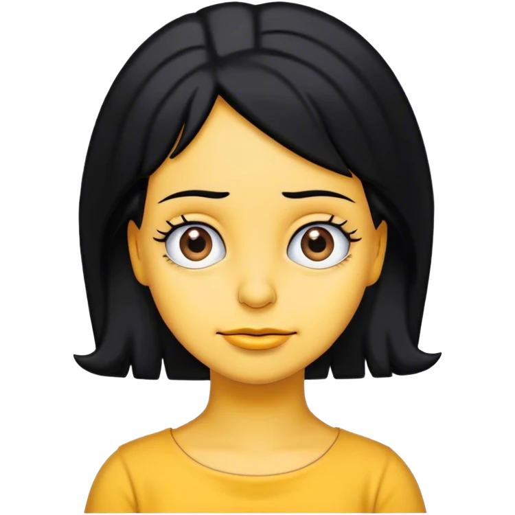 Lisa Simpson with black hair emoji