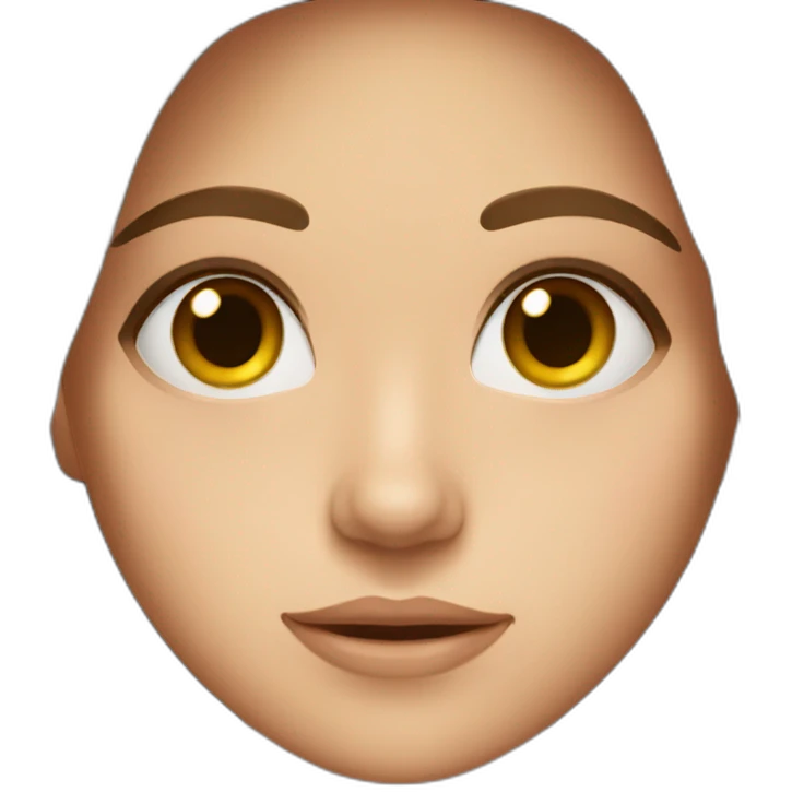 Girl with hazel eyes and straight brown hair emoji