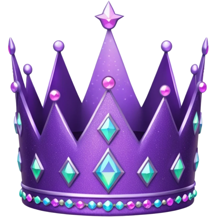 Purple Glitter Crown emoji