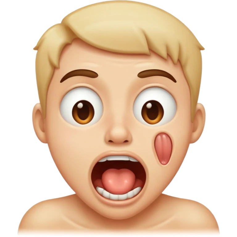dizzy drooling mouth emoji