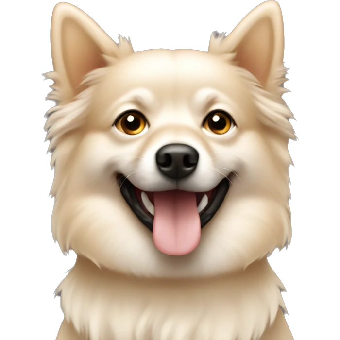 beige spitz dog emoji