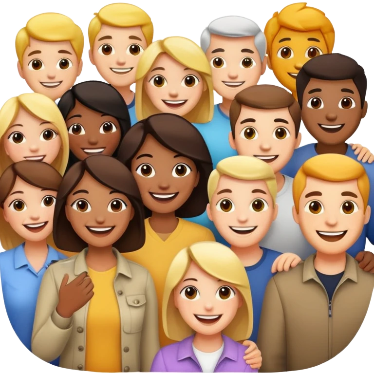 Facebook group with multiple people emoji