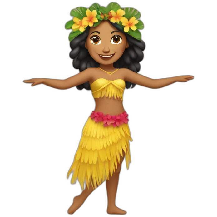 tahitian dance girl emoji