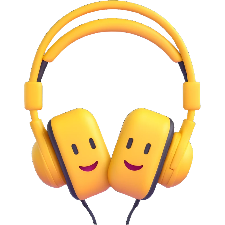 A 3D emoji of headphones. emoji
