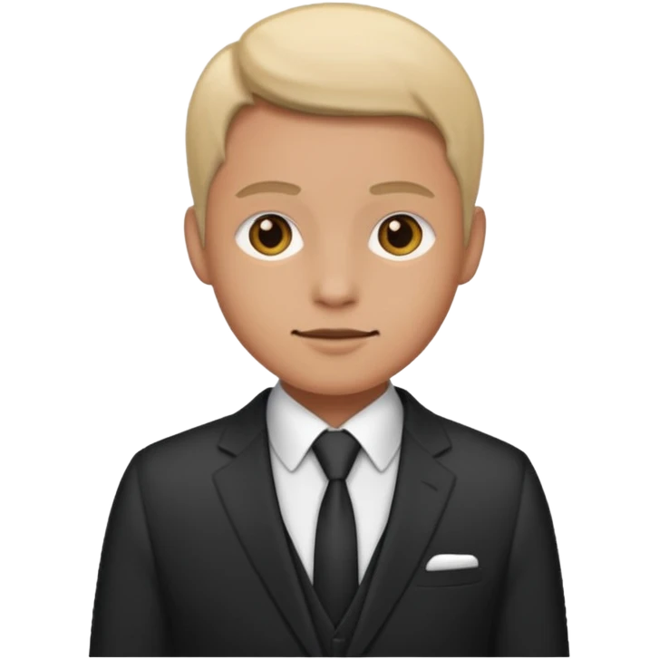 In a suit emoji