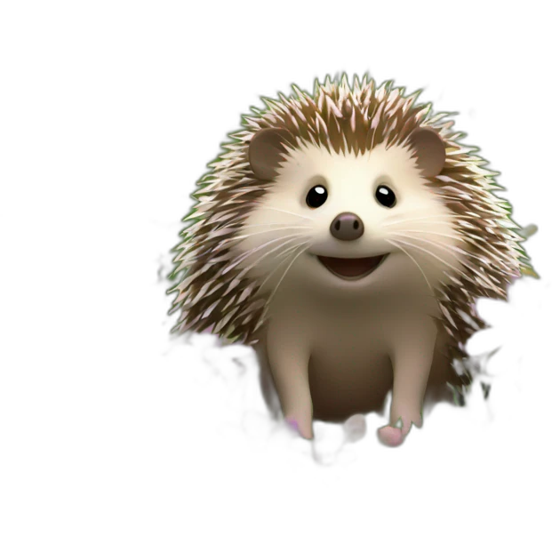 Hedgehog in a field of flowers  emoji