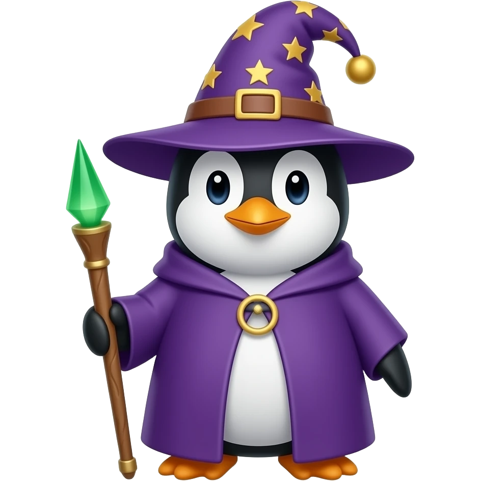 Penguin Wizard emoji