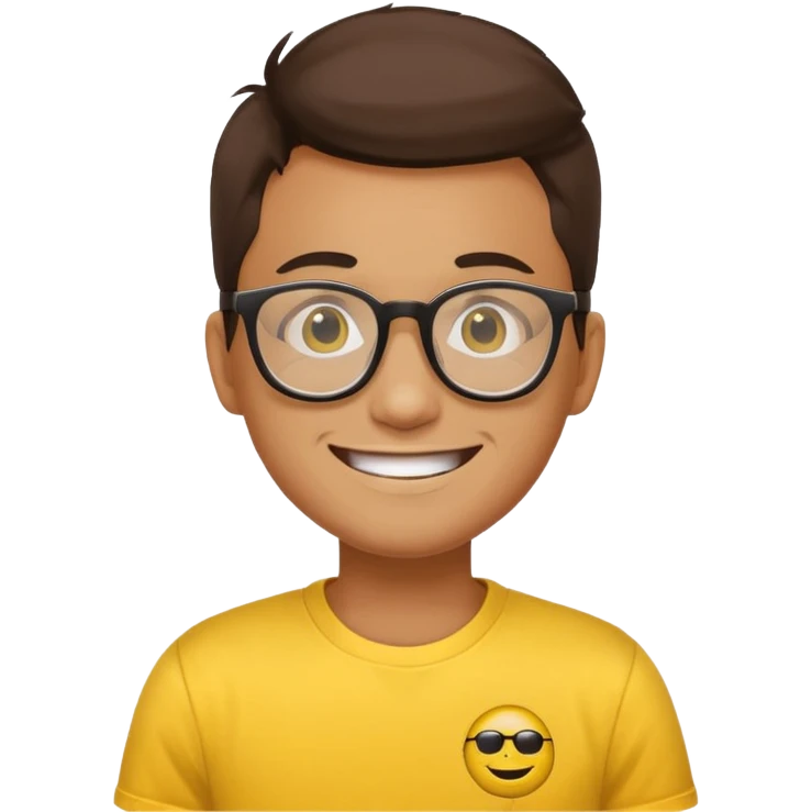 a cool programmer yellow smiley emoji
