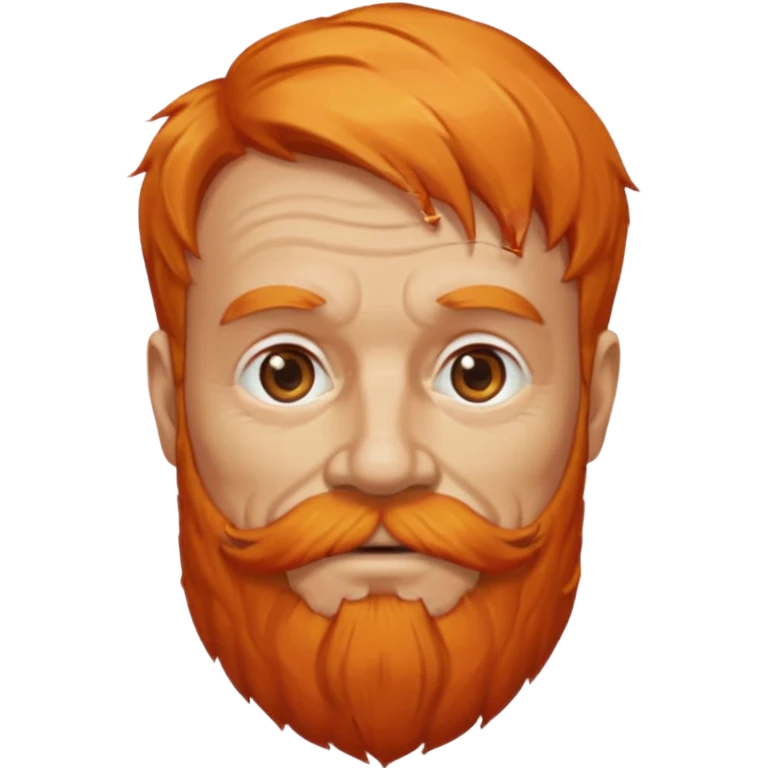 old adult male, orange hair and orange beard emoji