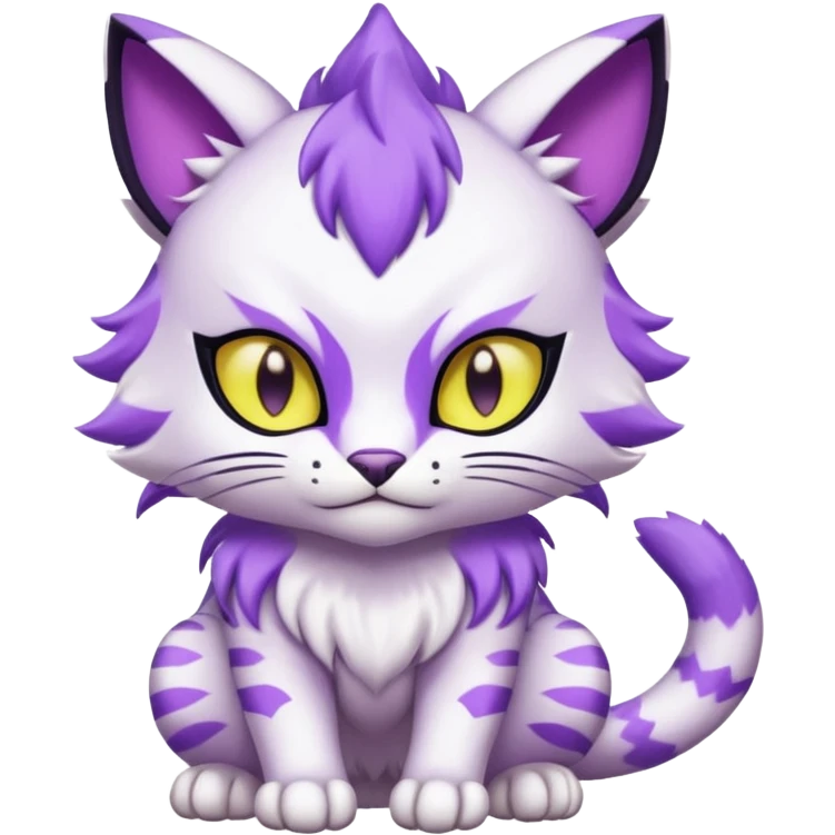  Soft Smooth Meicoomon-Gatomon-Liepard-Pokémon-Digimon-Fakémon-fusion-hybrid-creature emoji