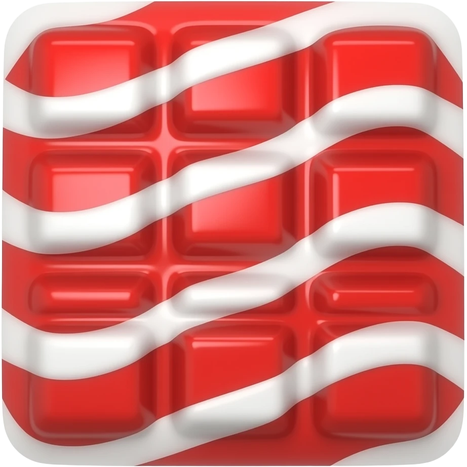 Bueno red and white chocolate emoji