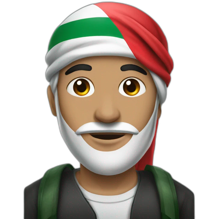 muslim men Palestine flag emoji