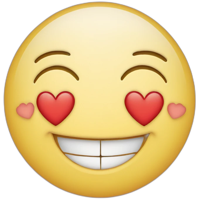 Smiling face with smiling eyes and three hearts emoji