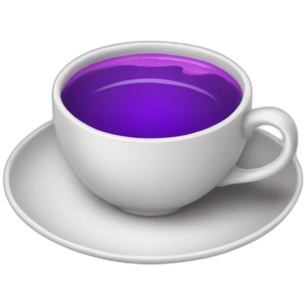 tea cup with purple liquid inside de cup emoji