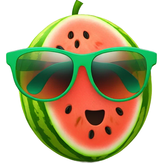 Water melon wearing sun glasses  emoji