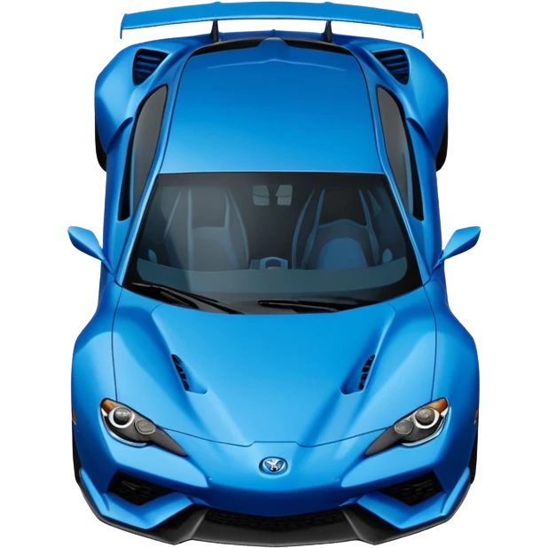 Top view of dark pearl blue 2025 Toyota 86 styled like a Lamborghini Miura  emoji